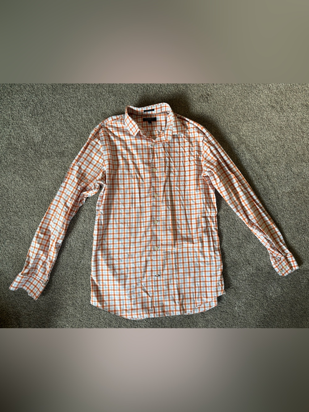 Banana Republic Men’s Camden Fit Non-Iron Dress Shirt Large Tall Plaid